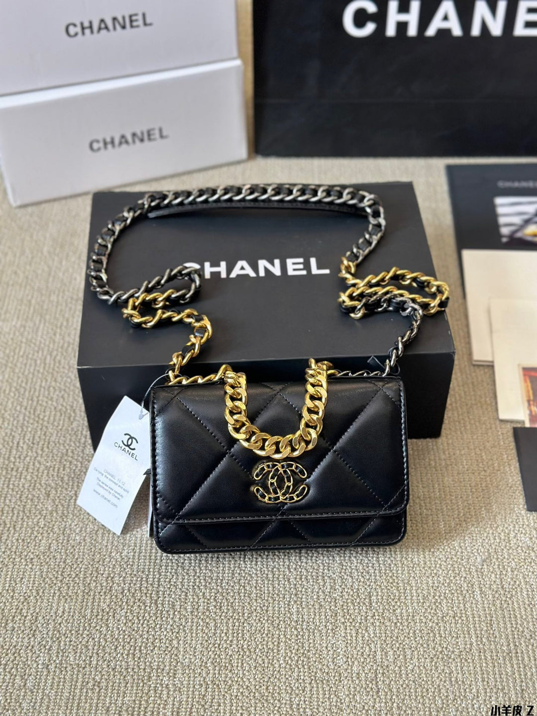 6-color sheepskin gold chain leather handbag