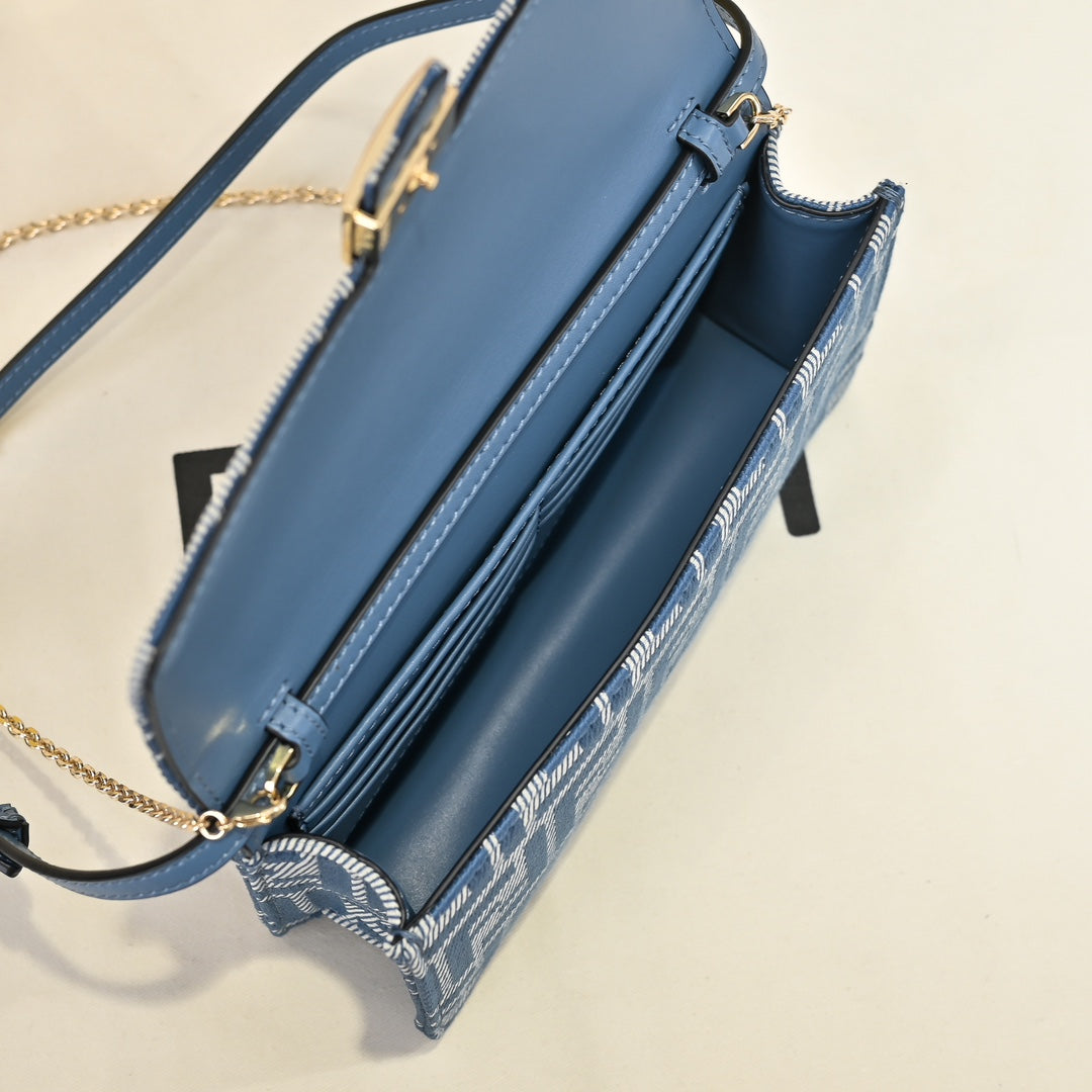 Classic double F-print chain handbag