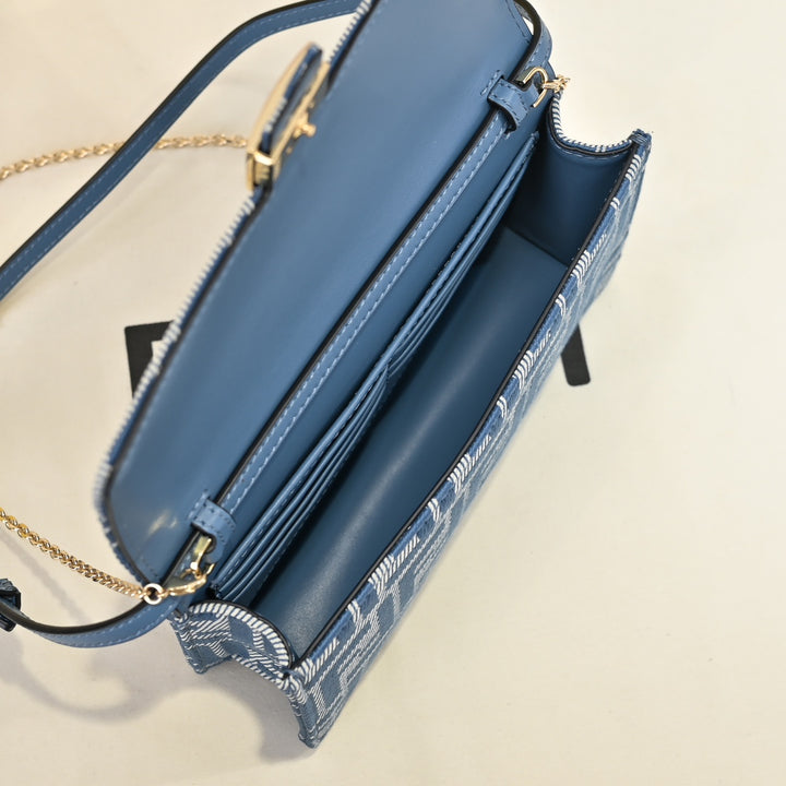 Classic double F-print chain handbag