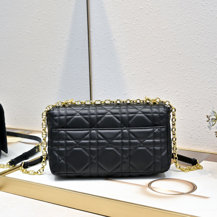 Classic sheepskin checkered CD flap bag