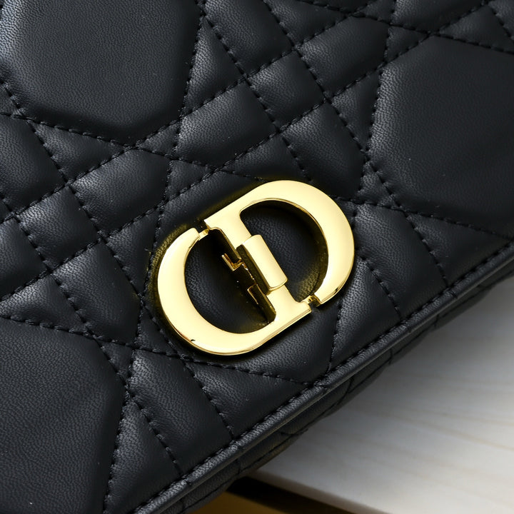 Classic sheepskin checkered CD flap bag