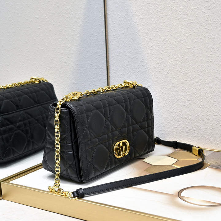 Classic sheepskin checkered CD flap bag