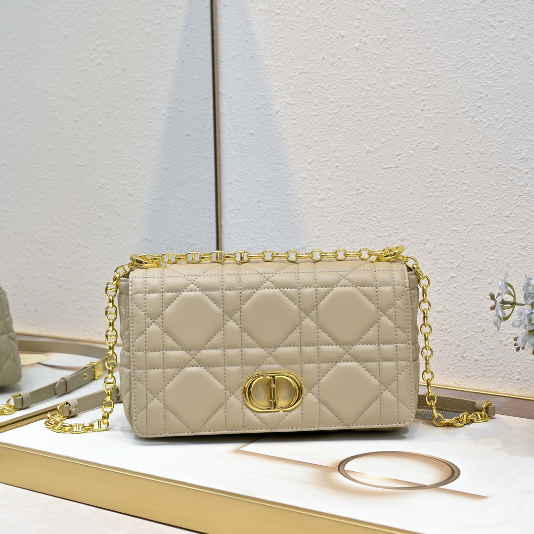 Classic sheepskin checkered CD flap bag