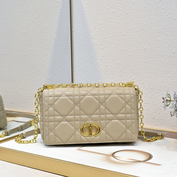 Classic sheepskin checkered CD flap bag