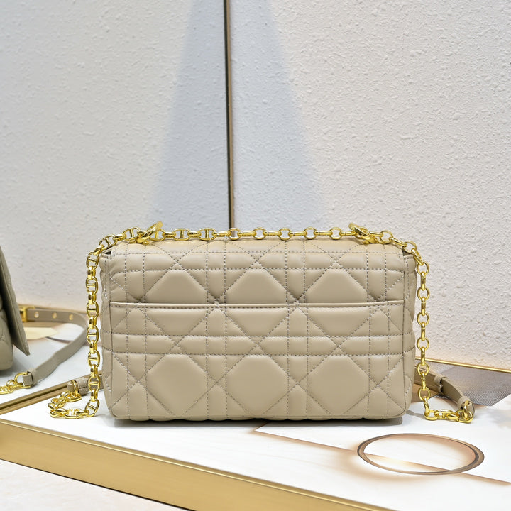 Classic sheepskin checkered CD flap bag