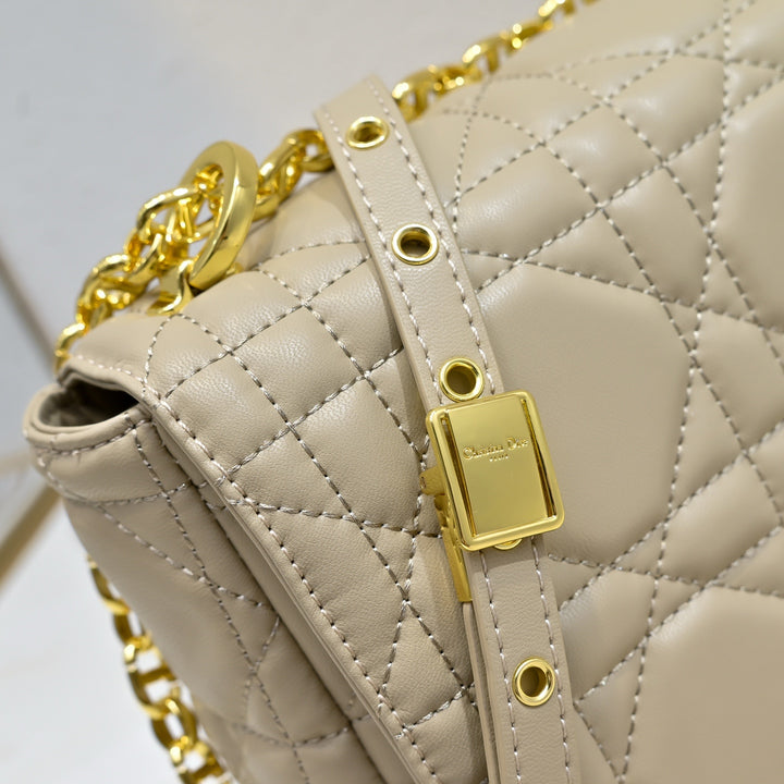 Classic sheepskin checkered CD flap bag