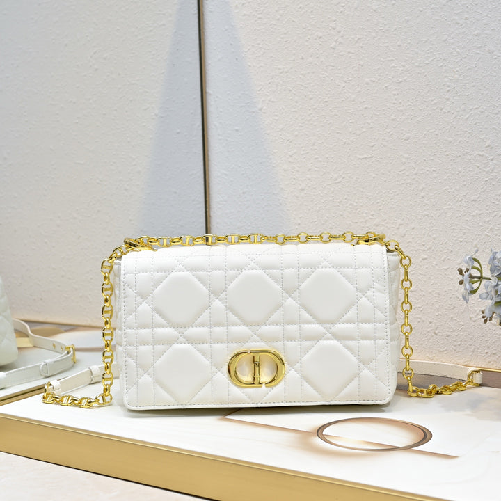 Classic sheepskin checkered CD flap bag
