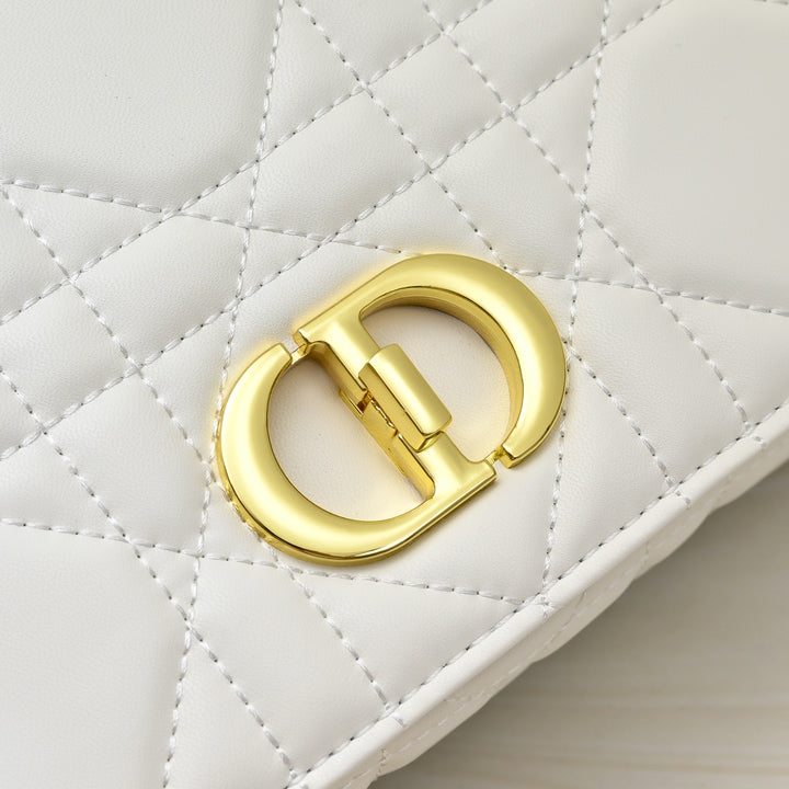 Classic sheepskin checkered CD flap bag