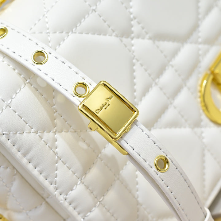 Classic sheepskin checkered CD flap bag