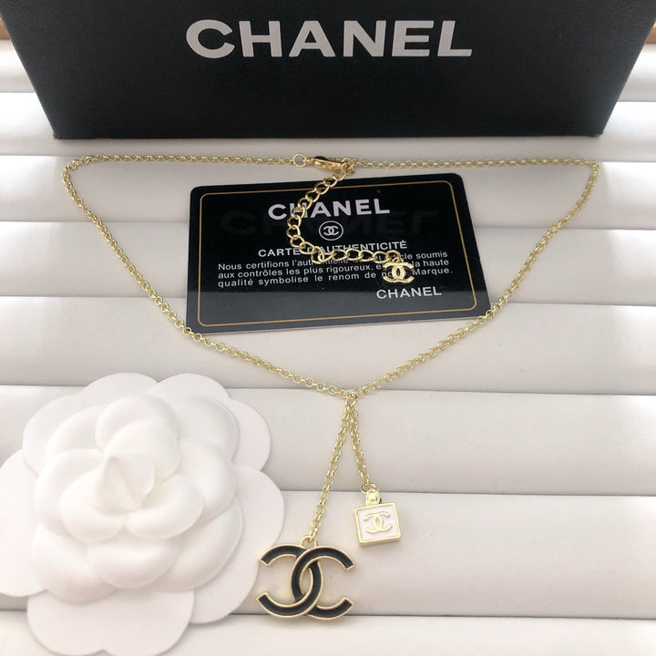 Elegant Gold Double - C Chain Necklace