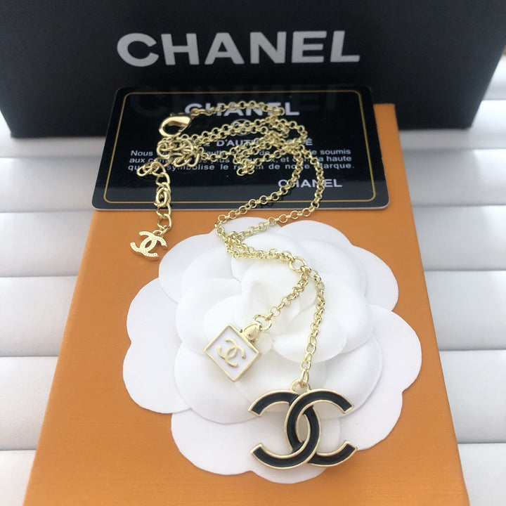 Elegant Gold Double - C Chain Necklace