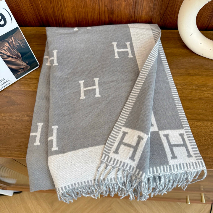 4-color high-end cashmere knit scarf
