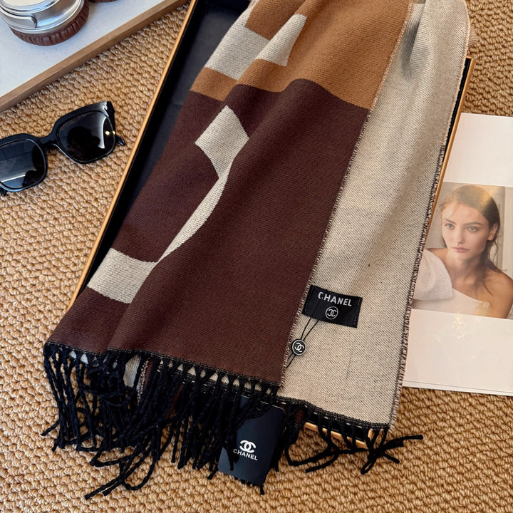 4-color fashionable logo pattern scarf