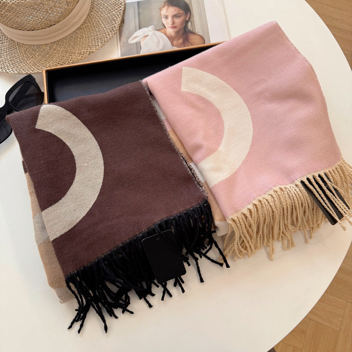 4-color fashionable logo pattern scarf