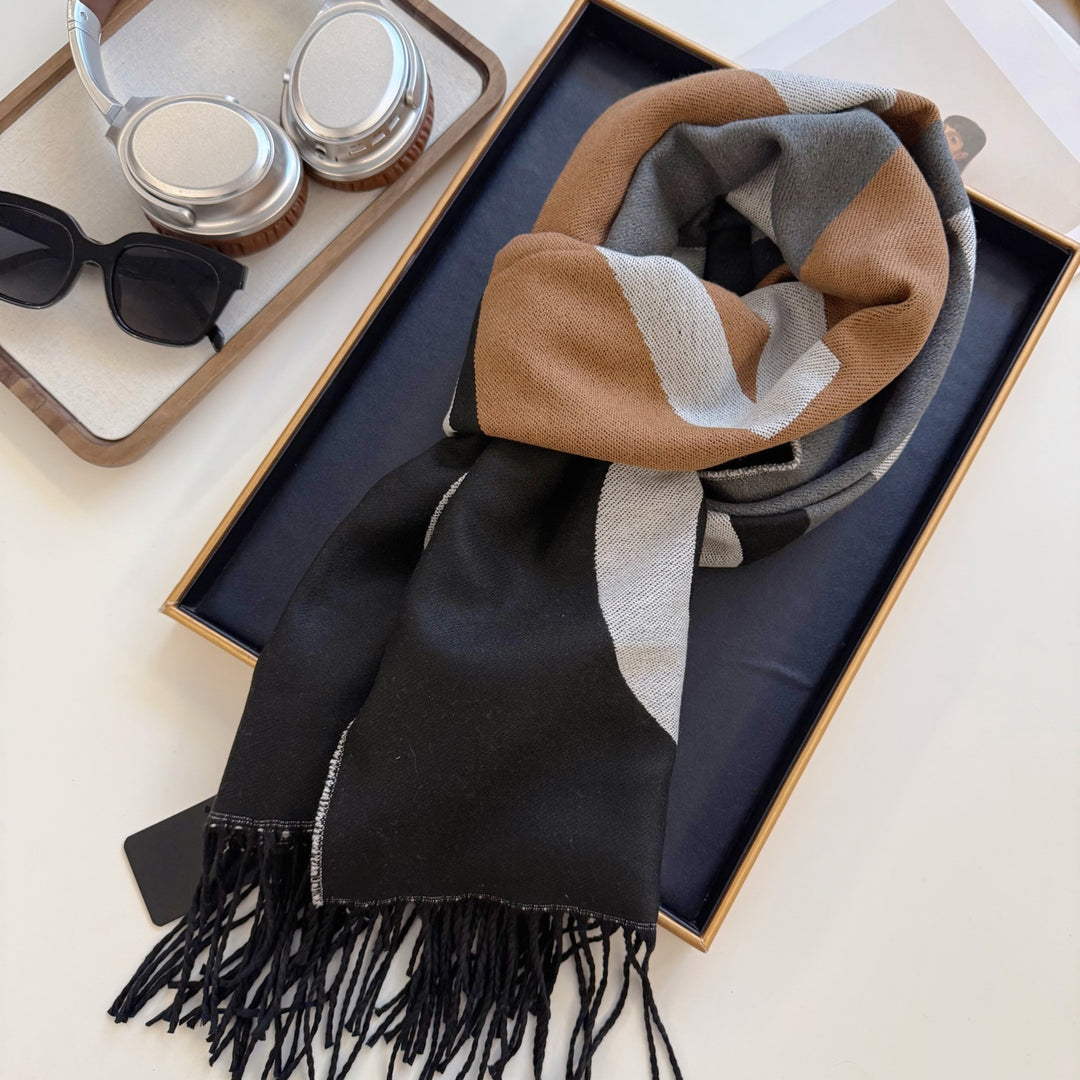 4-color fashionable logo pattern scarf