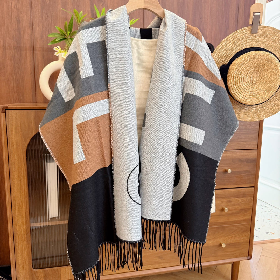 4-color fashionable logo pattern scarf