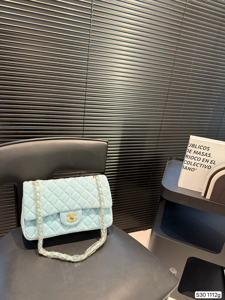 3-color velvet chain handbag