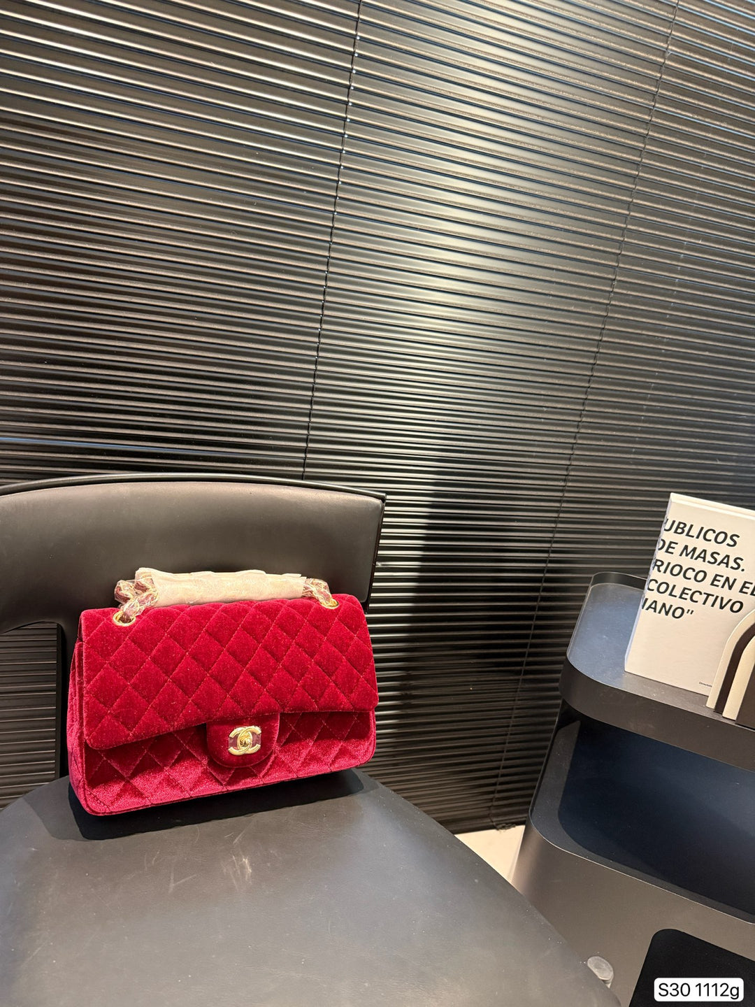 3-color velvet chain handbag