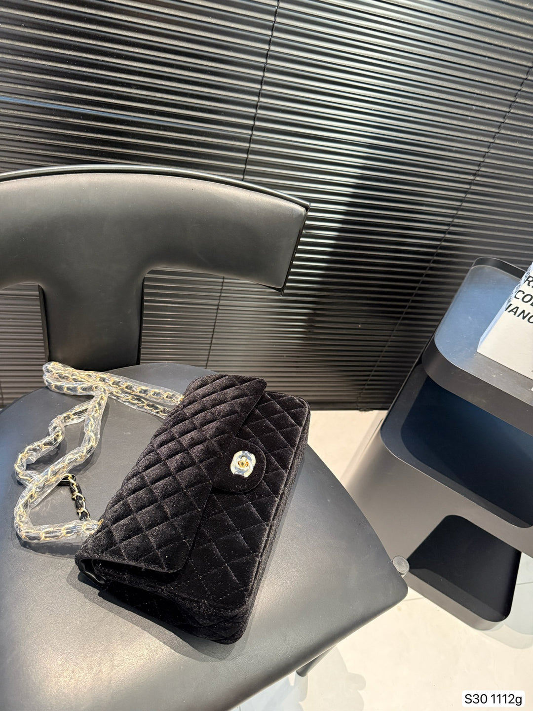 3-color velvet chain handbag