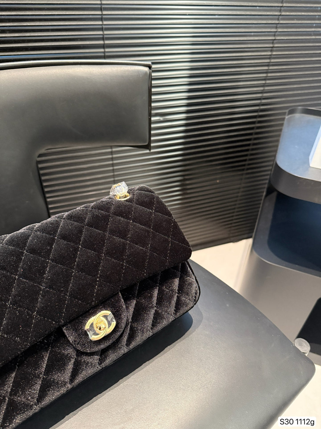 3-color velvet chain handbag