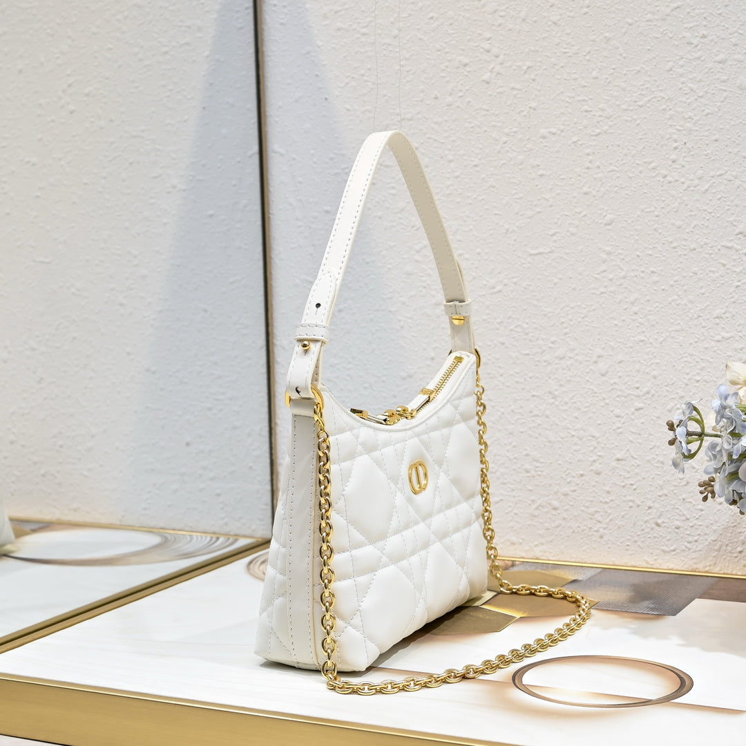 Three-color fashion quilted chain handbag