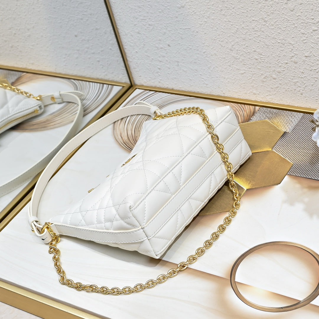 Three-color fashion quilted chain handbag