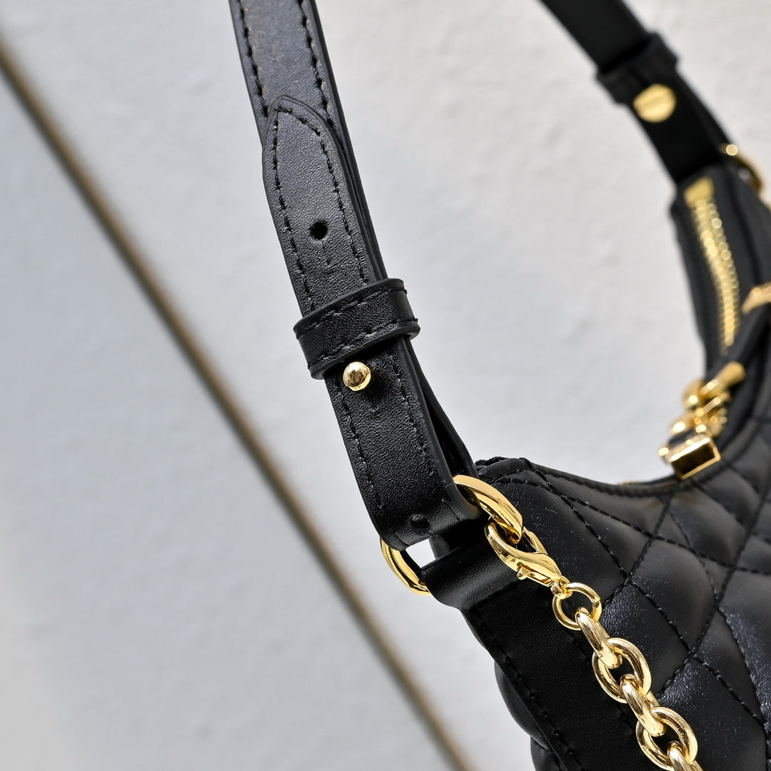 Three-color fashion quilted chain handbag