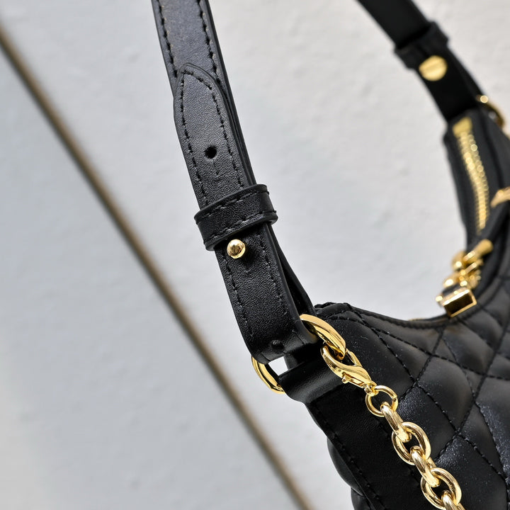 Three-color fashion quilted chain handbag