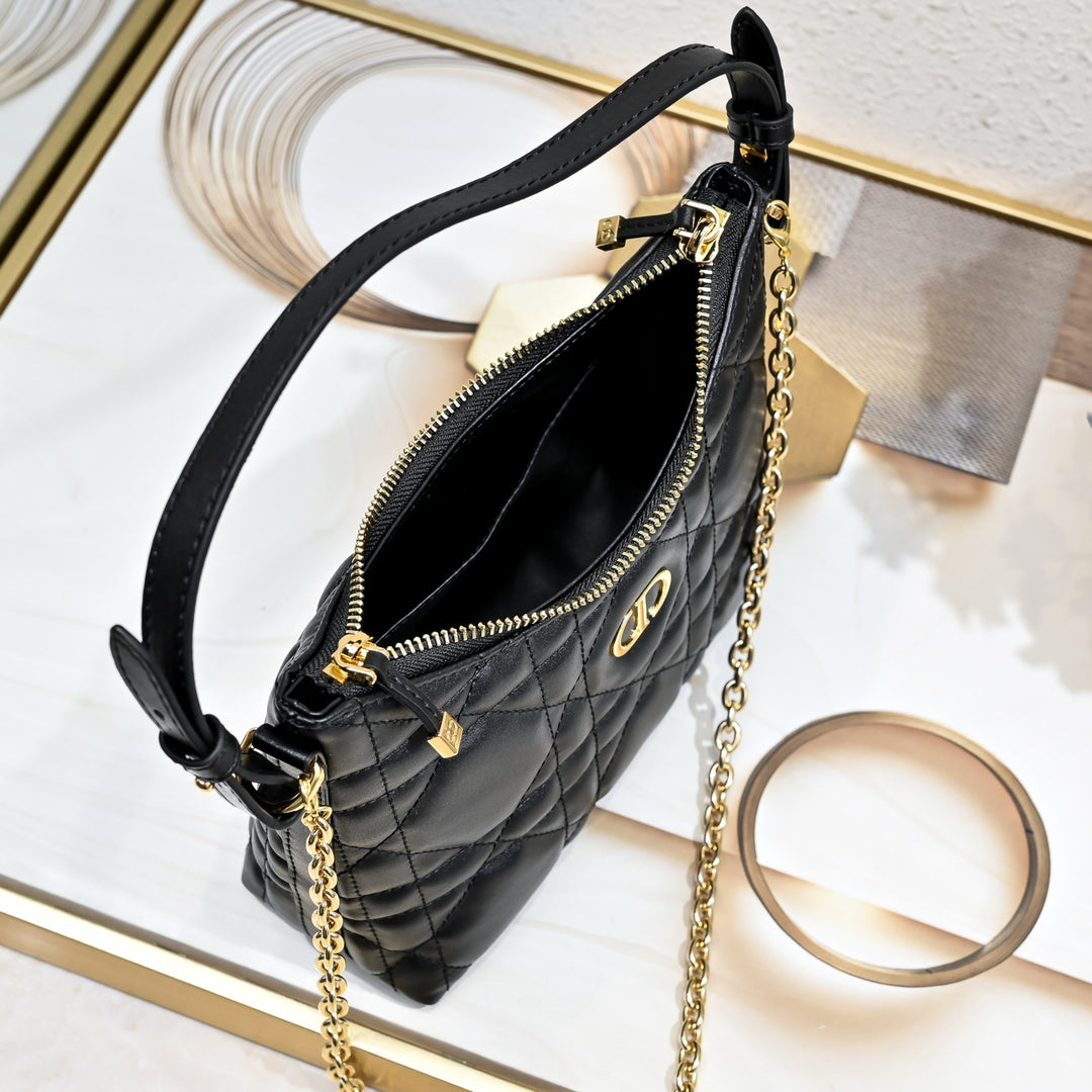 Three-color fashion quilted chain handbag