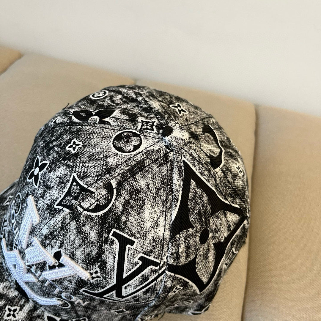 Two-tone retro-style floral hat-20