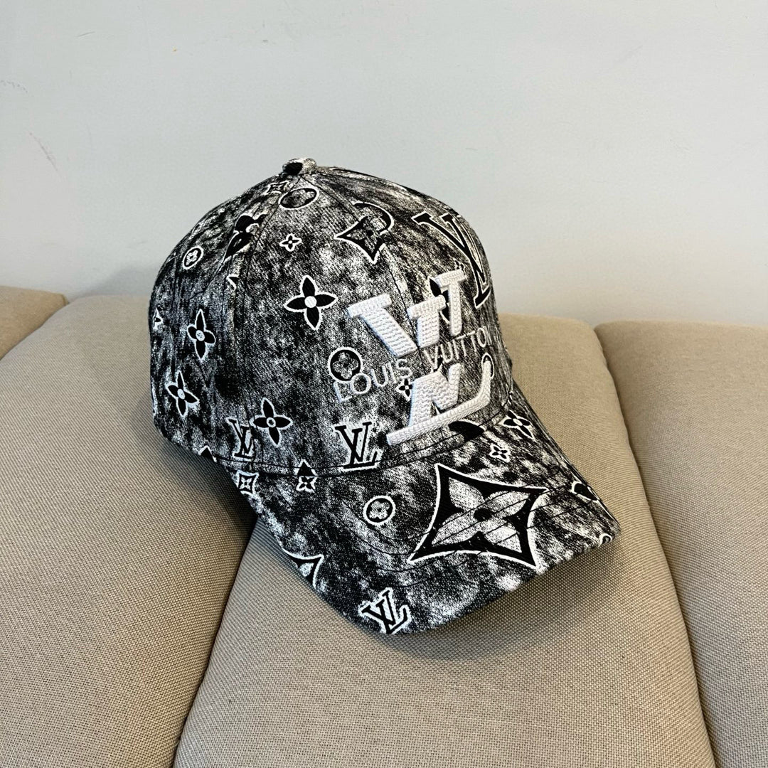 Two-tone retro-style floral hat-20