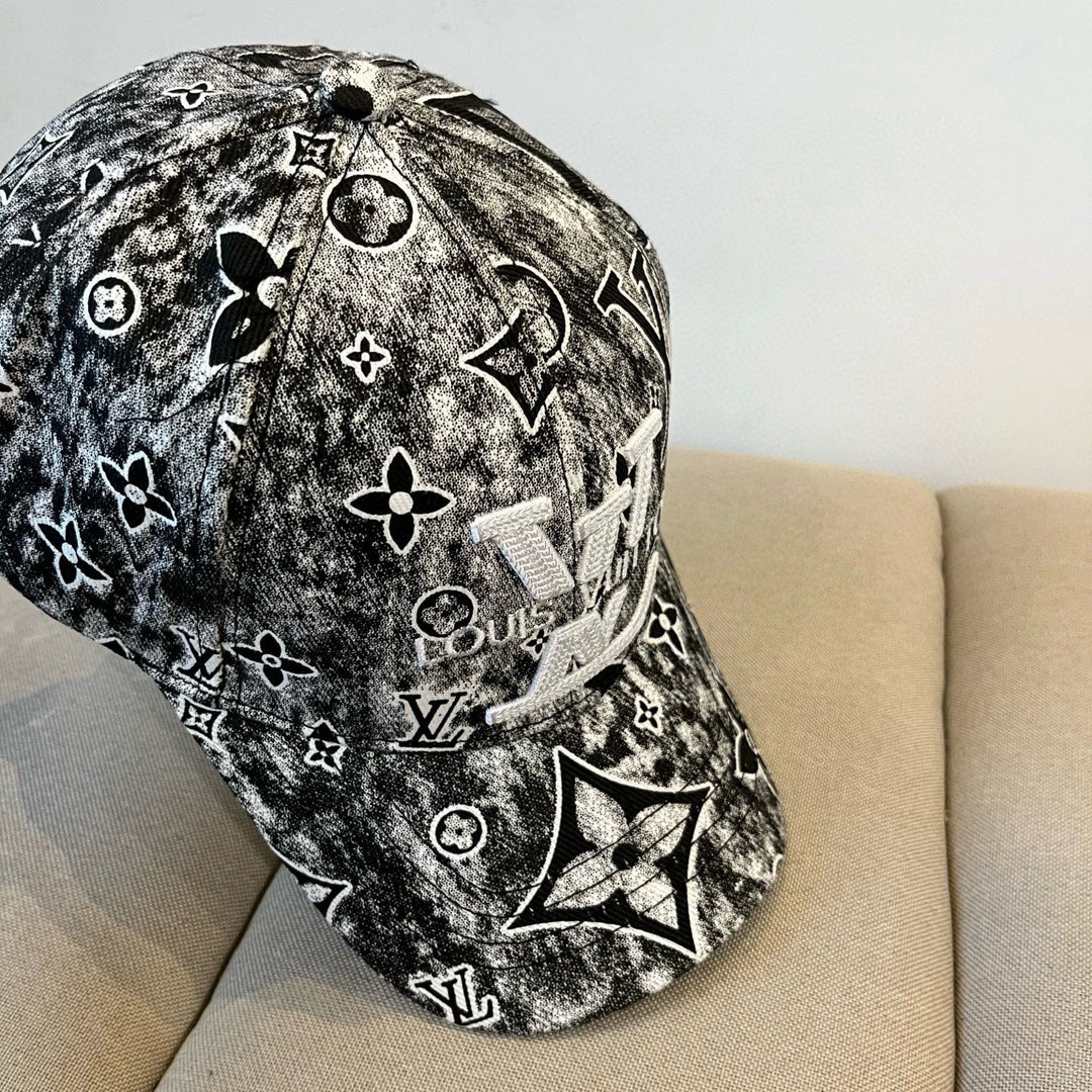 Two-tone retro-style floral hat-20