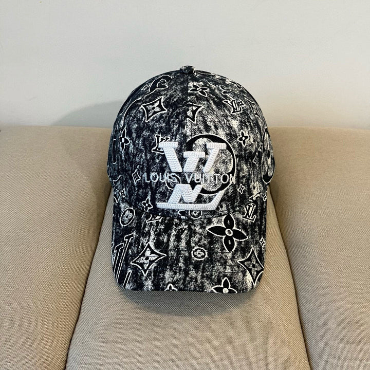 Two-tone retro-style floral hat-20