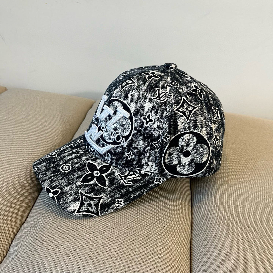 Two-tone retro-style floral hat-20