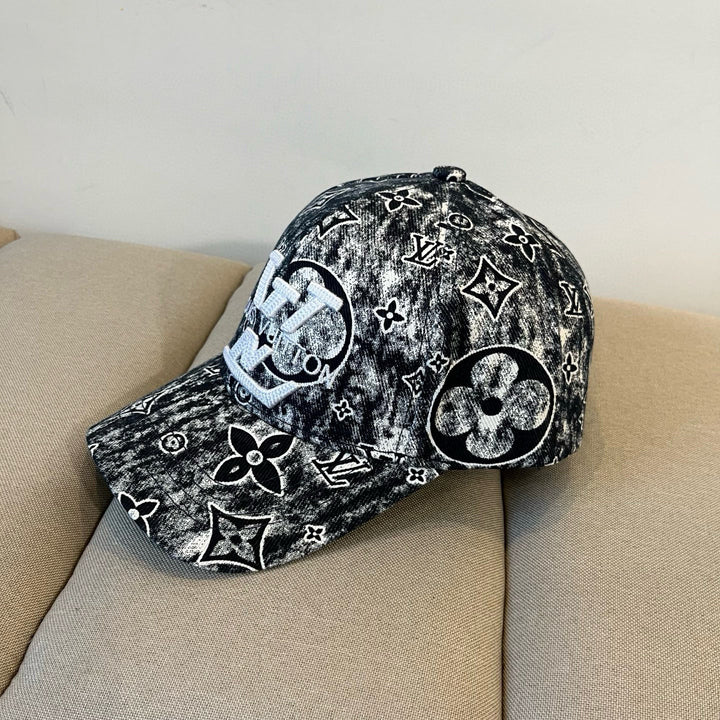 Two-tone retro-style floral hat-20