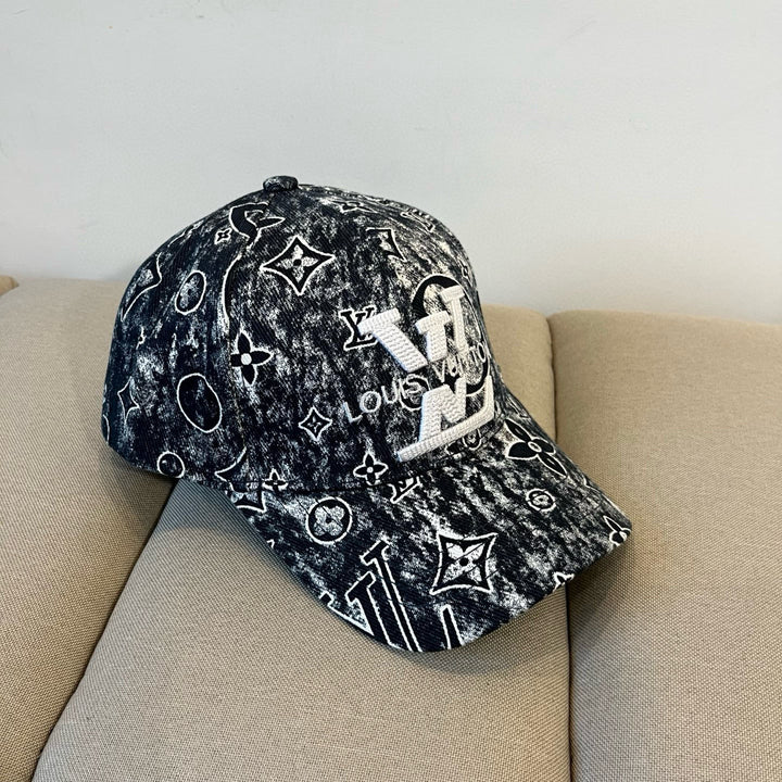 Two-tone retro-style floral hat-20