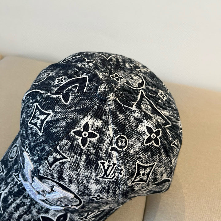 Two-tone retro-style floral hat-20