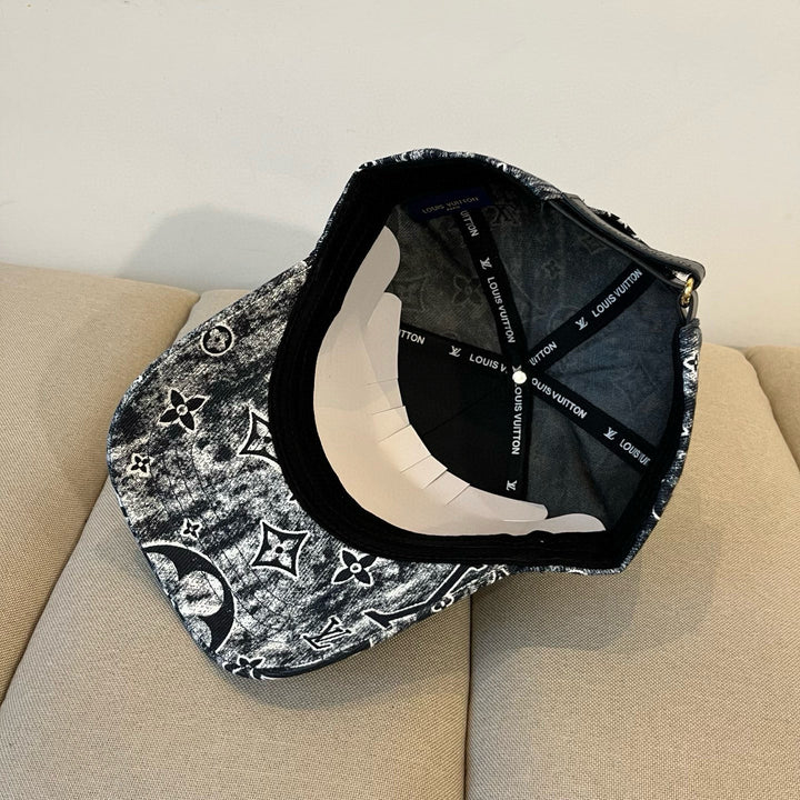 Two-tone retro-style floral hat-20