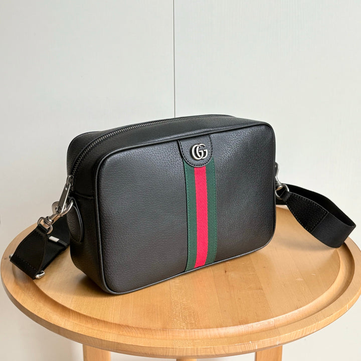 Fashionable woven striped camera bag