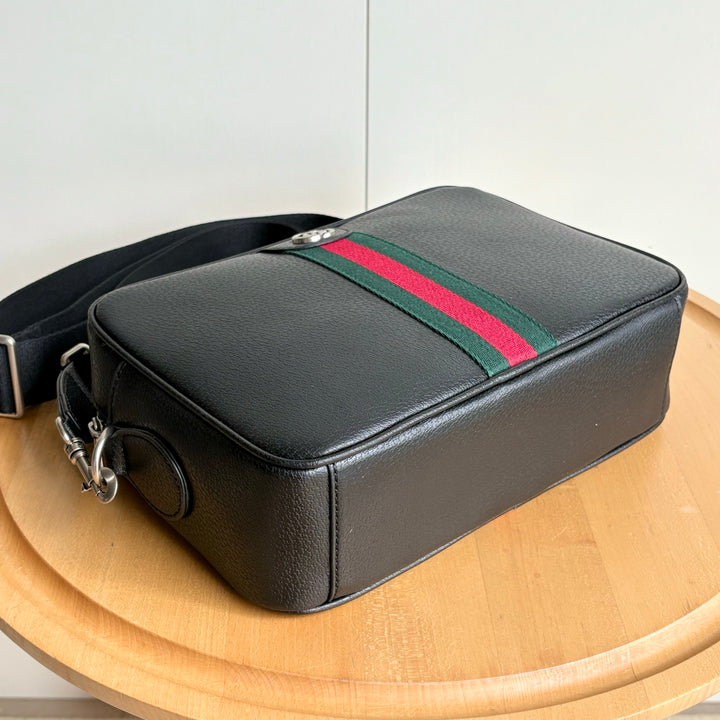 Fashionable woven striped camera bag