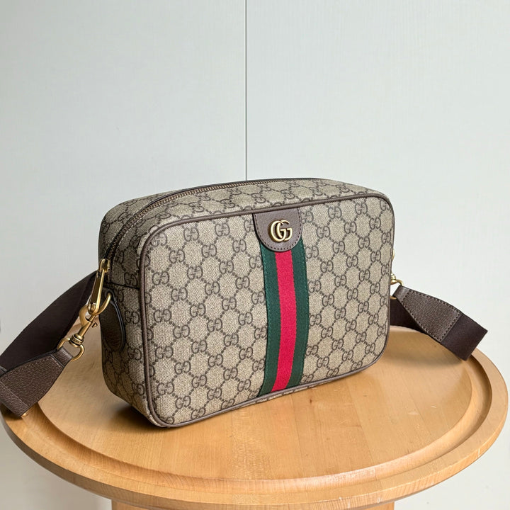 Fashionable woven striped camera bag