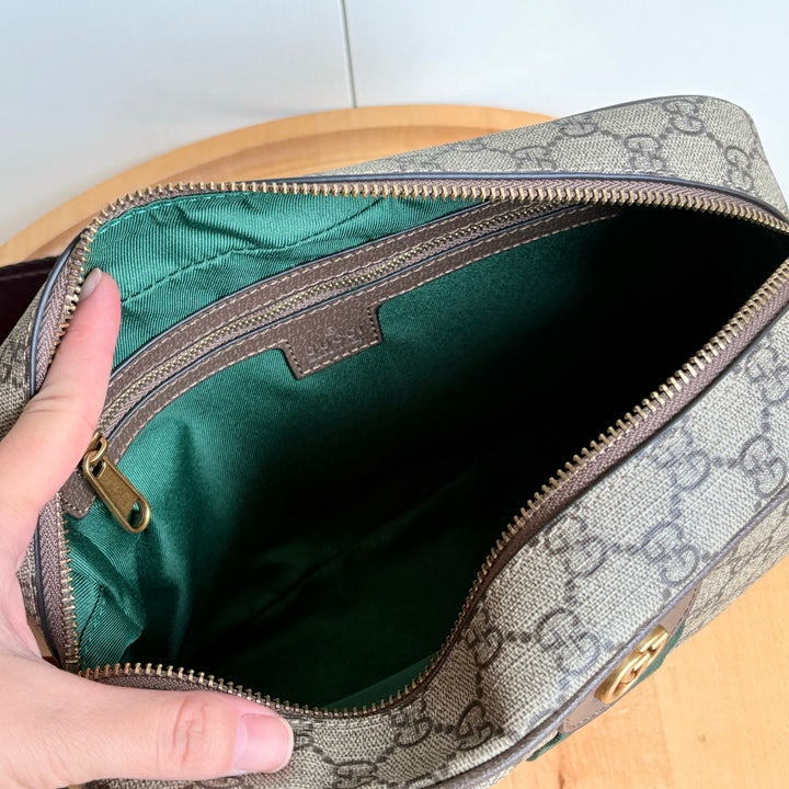 Fashionable woven striped camera bag