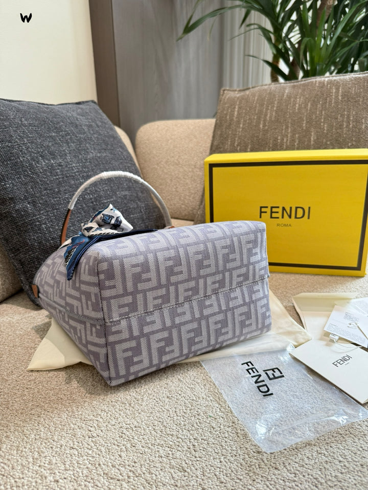 Fashionable printed silk scarf handbag