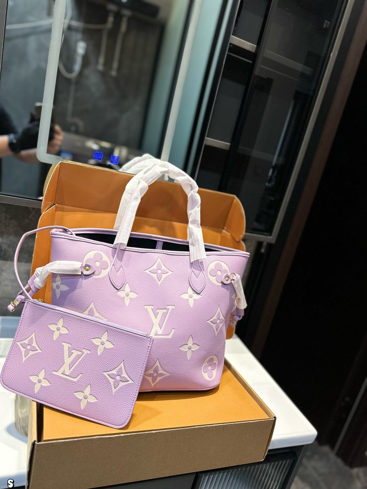 3-color luxury four-leaf clover print tote bag