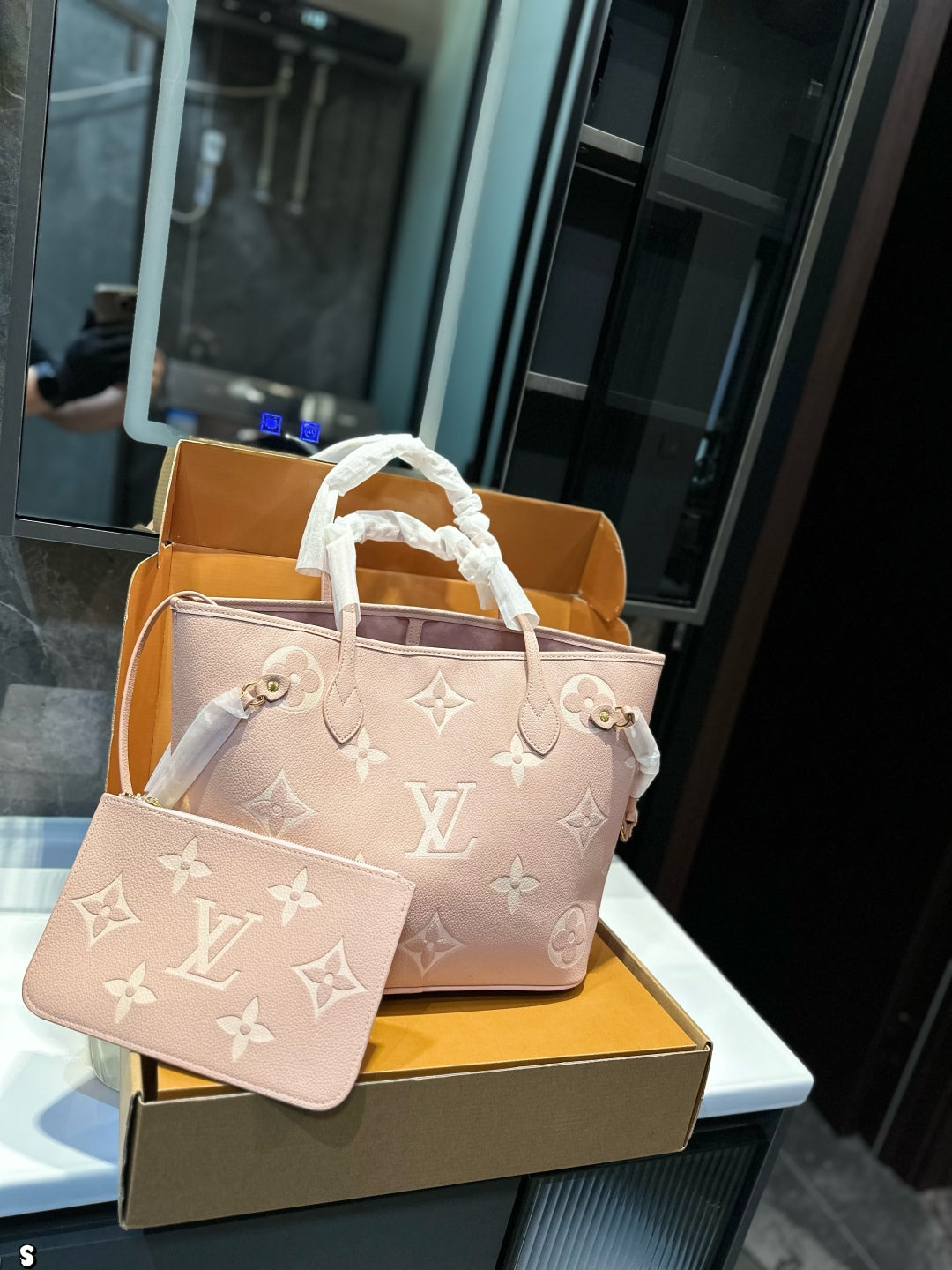 3-color luxury four-leaf clover print tote bag