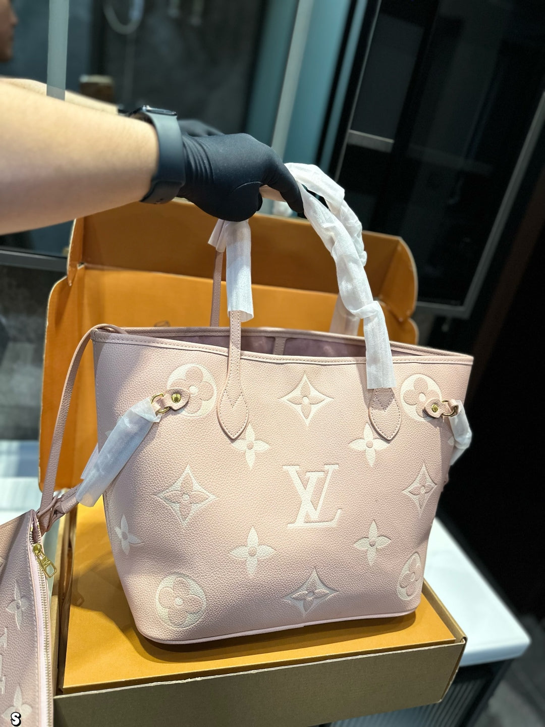 3-color luxury four-leaf clover print tote bag