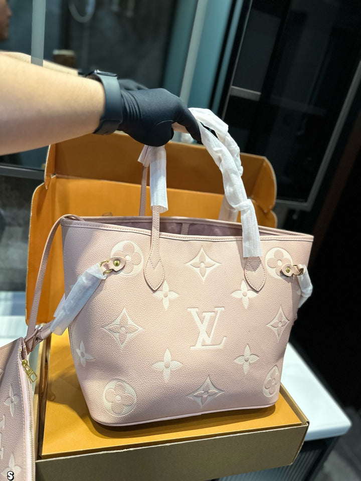 3-color luxury four-leaf clover print tote bag