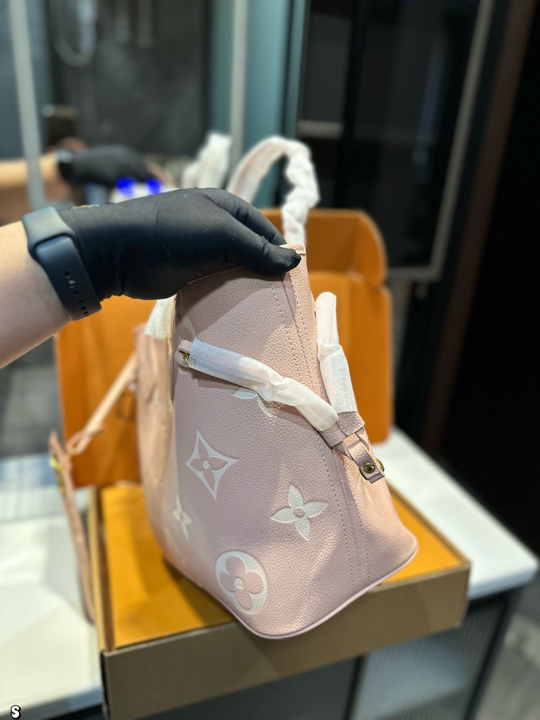 3-color luxury four-leaf clover print tote bag