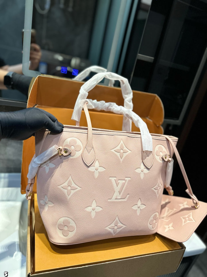 3-color luxury four-leaf clover print tote bag