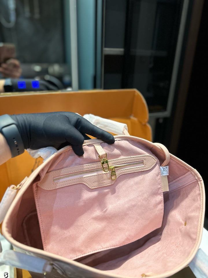 3-color luxury four-leaf clover print tote bag